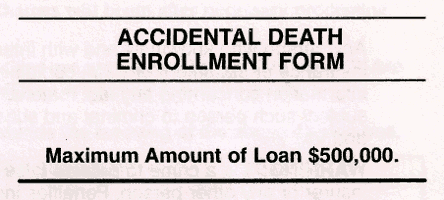 Accidental death enrollment form